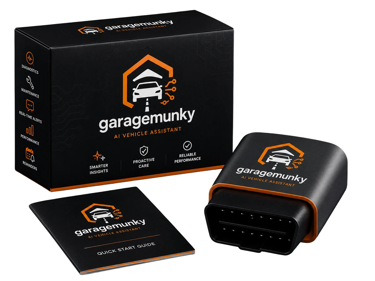 GarageMunky OBD-II plugin with its retail box and quick-start guide